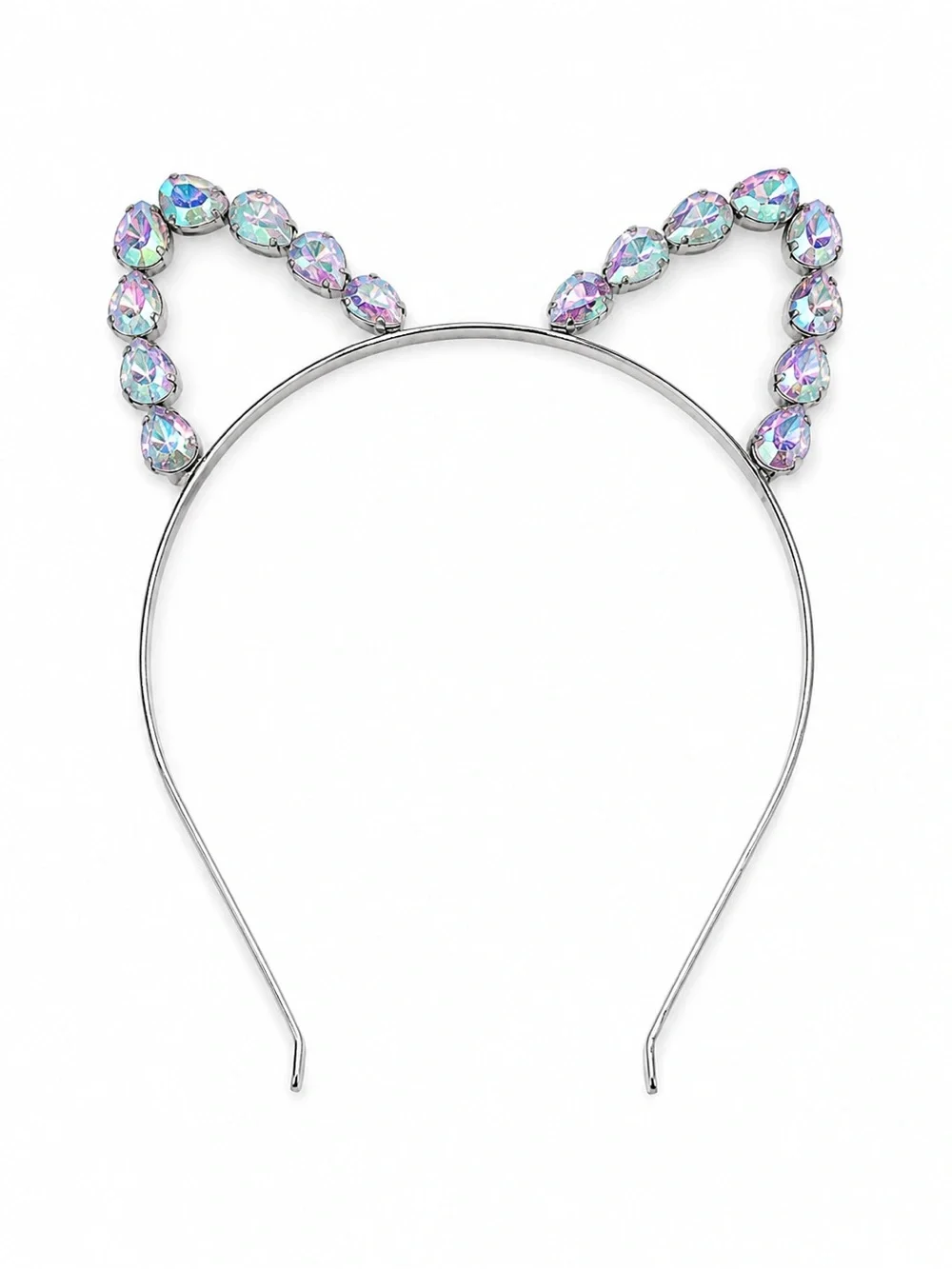 Kids Iridescent Crystal Cat Ear Headband
